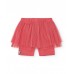 Girl's set with white t-shirt with tulle sleeves and pink leggings with tulle skirt 