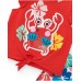 Girl's set with red crab t-shirt and floral shorts 
