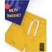 Boy's set with blue t-shirt and yellow shorts 