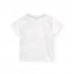 Boy's set with white t-shirt and blue Bermuda shorts 