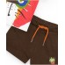 Boy's set with tiger t-shirt and brown Bermuda shorts 