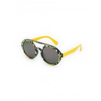 Green sunglasses for boys with camouflage print 