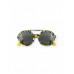 Green sunglasses for boys with camouflage print 