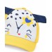 Yellow girl's cap with blue ears
