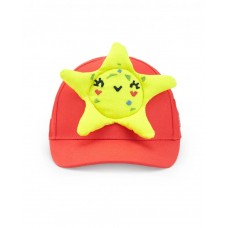Pink cap for girls with a yellow star 