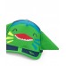 Green children's cap with a smiley face and ears 