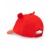 Red cap for children with ears and lion design