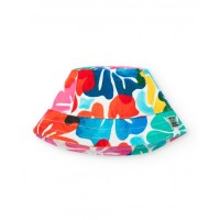 Floral print hat for girls 