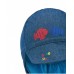 Children's hat with red and blue fish print 