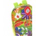 Multicolored backpack for girls with tropical print 