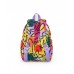 Multicolored backpack for girls with adjustable lilac straps 