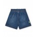 Girls denim shorts with elastic waist and star embroidery 