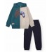 Two-tone boys set with hoodie and video game print Two-tone boys set with hoodie and video game print
