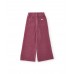 Wide-leg corduroy girls' trousers in burgundy 