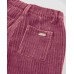 Wide-leg corduroy girls' trousers in burgundy 
