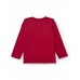 Red long-sleeved T-shirt for boys with musical print 