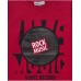 Red long-sleeved T-shirt for boys with musical print 