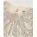 Silver sequined girl's dress with short sleeves 