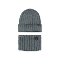 Gray knitted hat and scarf for boy Alterverse Gray knitted hat and scarf for boy Alterverse