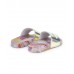 Holographic lilac flip flops for girl Paradise Beach collection 