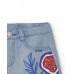 Blue denim shorts for girl Acid Bloom collection 