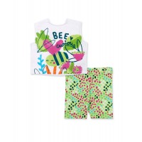 White knit set for girl Tropadelic collection 