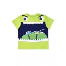 Green knit t-shirt for boy Ocean Wonders collection 