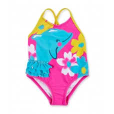 Girl's fuchsia swimsuit Laguna Beach collection