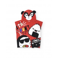 Red poncho towel for children sushi collection Red poncho towel for children sushi collection