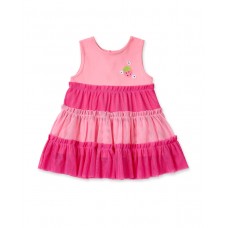 Pink tulle knit dress for girl Creamy Ice collection 