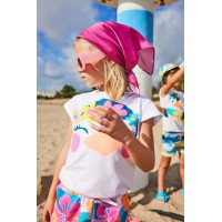 Yellow white knit set for girl Laguna Beach collection 
