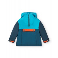 Boys jacket in blue with orange details Icebreaker collection