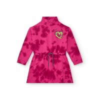 Red dress for girls with graphic print from the Stay Crazy collection Red dress for girls with graphic print from the Stay Crazy collection