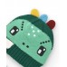 CYBER DINO KNITTED HAT AND SCARF