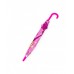 Pink umbrella for girls with dinosaur and rainbow design Cyber ​​Dino collection 