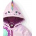 Purple raincoat with rainbow hood for girls Cyber ​​Dino collection 