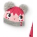 COSMIC GIRL KNITTED HAT AND SCARF