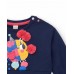 Girls plush dress in navy blue with multicoloured print from the Amazing collection 