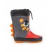  Black and red children's rain boots with character design from the Cartoon Calling collection