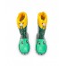 Green rain boots for kids with dinosaur design from the Cyber ​​Dino collection 