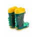 Green rain boots for kids with dinosaur design from the Cyber ​​Dino collection 
