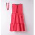 CORAL DRESS WITH NECKLACE