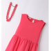 CORAL DRESS WITH NECKLACE