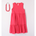 CORAL DRESS WITH NECKLACE