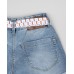 FLEECE DENIM SHORT WITH BELT
