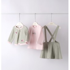 Three-piece baby girl outfit