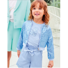 SEQUIN BLUE JACKET FOR GIRLS