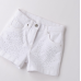 WHITE SHORT WOVEN TROUSERS