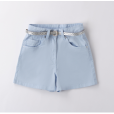 LIGHT BLUE SHORTS WITH BELT