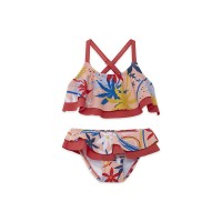 ORANGE RUFFLE BIKINI FOR GIRLS ENJOY THE SUN